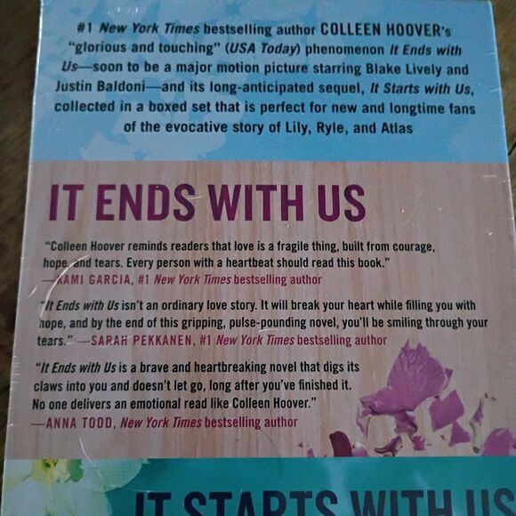 Colleen Hoover 2 book Set New Unopened It Ends with Us & It Starts with Us - Picture 4 of 7